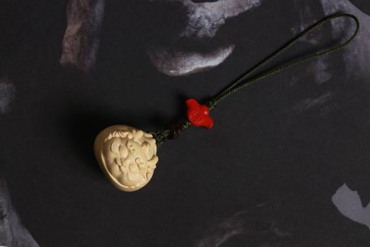 GJXJ0348°大龙包黄杨木手机挂件钥匙挂 商品图5