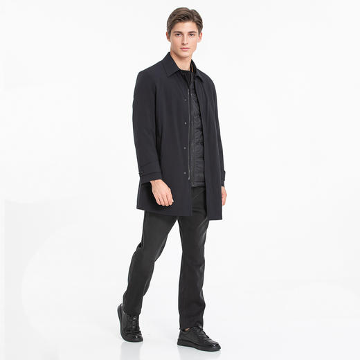 布兰施羽绒服爸爸大衣男三合一外套冬季羽绒可拆内胆单穿外套男潮 商品图7