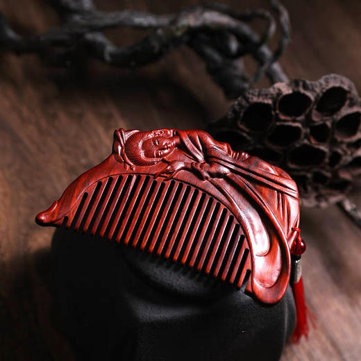 紫檀梳°仙女抚琴 商品图1