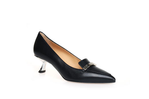 豪麟名鞋奥莱进口迪嘉女鞋皮鞋羊皮革F24669P黑色  原价4260元 商品图0
