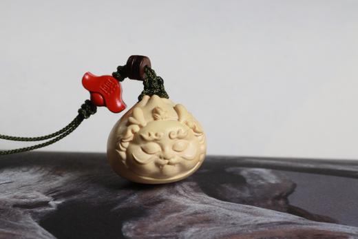 GJXJ0348°大龙包黄杨木手机挂件钥匙挂 商品图0