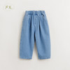 【马克珍妮 芦芙】女童宽松百搭牛仔萝卜裤儿童纯棉裤子春240135 商品缩略图1