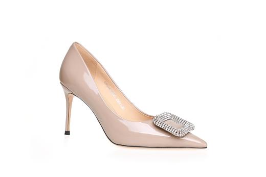 豪麟名鞋奥莱迪嘉女鞋皮鞋牛移膜革DJHJA41WP021杏色  原价1960元 商品图0