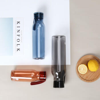 乐扣乐扣（LOCK&LOCK）夏季运动水杯简约塑料杯户外便携水壶男女学生杯子蓝色550ML 商品图3