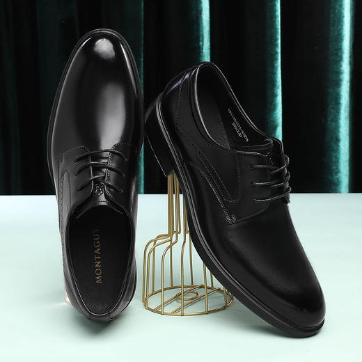 24年【精选牛皮】男鞋尖头系带男士皮鞋正装英伦风商务皮鞋德比鞋 商品图7