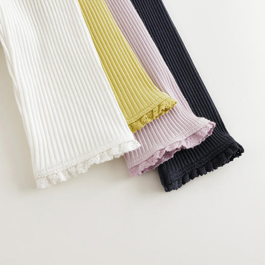 【马克珍妮 芦芙】女童蕾丝花边针织弹力打底裤240186 商品图4