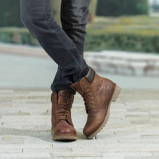 #断码特价46码#西班牙原产经典男款踝靴四季款棕褐色P03C8皮革复古风 商品图7