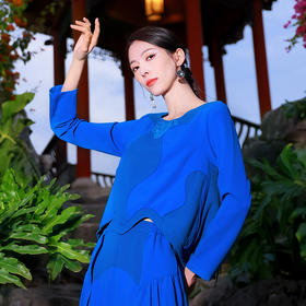 龙跃云津绣花上衣+独步前川阔腿裤 |现货加急发