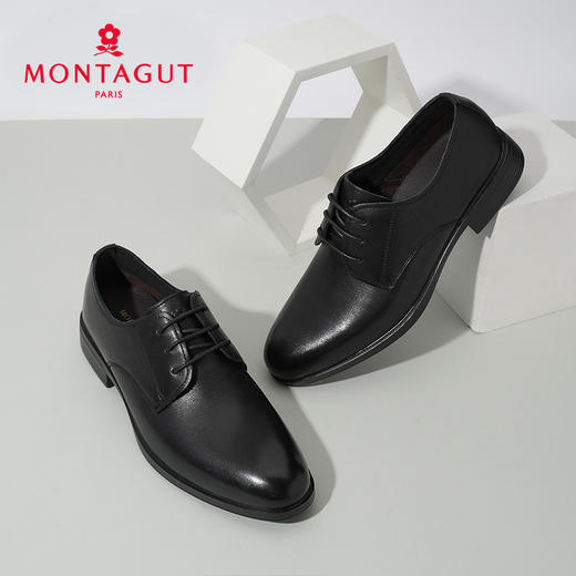 梦特娇英伦正装男鞋商务德比鞋质感英伦婚庆男士皮鞋 商品图0