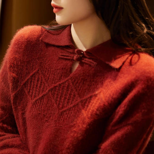 新中式国风盘扣毛衣，东方美学、温婉气质拉满【爆单！2-3天发货】 商品图3