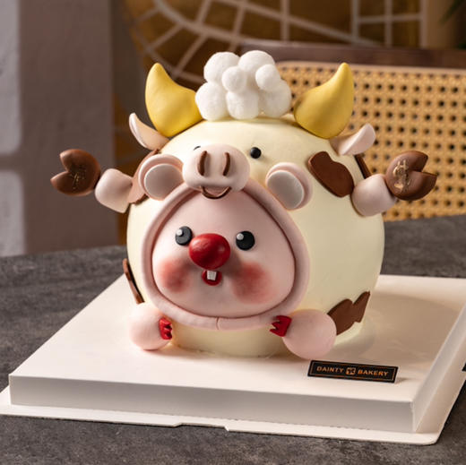 星座蛋糕 | 金牛座蛋糕6寸立体异形（纯动物奶油 新鲜水果夹心 提前3天预定） 商品图1