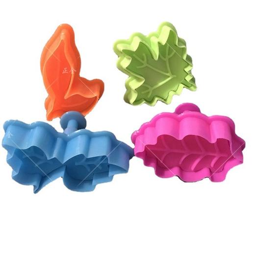 弹簧切模4件套 树叶 翻糖饼干切模 商品图0