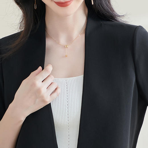 剩S/M/XL/XXL/L 米思阳2026春季新款简约气质白色西装外套宽松醋酸透气上衣女0893 商品图3