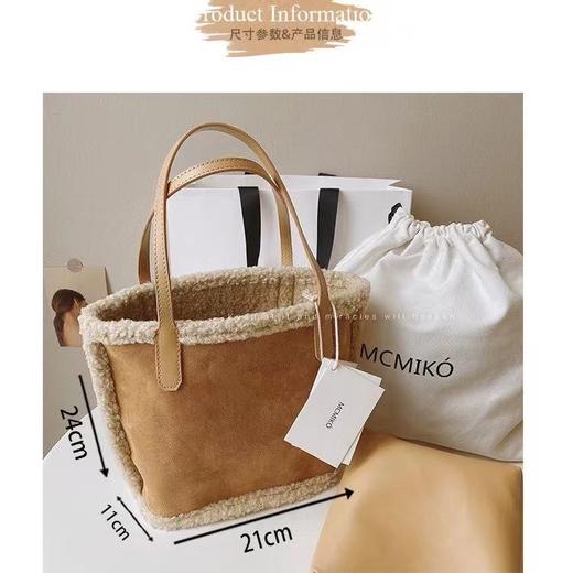 【简约时尚！超能装！送内胆小包包！】新款羊羔毛毛绒包包！大容量放心装！简约时尚大气！多功能包包！-XBXH2402 商品图4