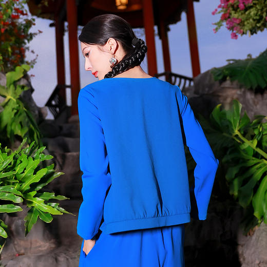 龙跃云津绣花上衣+独步前川阔腿裤 |现货加急发 商品图2