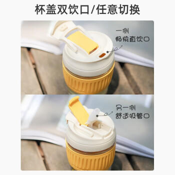 乐扣乐扣（LOCK&LOCK）咖啡手持玻璃杯男女学生便携吸管随手水杯子500ML粉色LLG699DPIK /厨具 /水具 /玻璃杯 商品图5