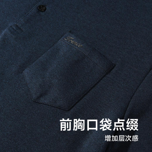 【新款DSZ】大依优型大码长袖Polo衫口袋翻领T恤加肥加大肥佬休闲商务宽松透气上衣打底 商品图2