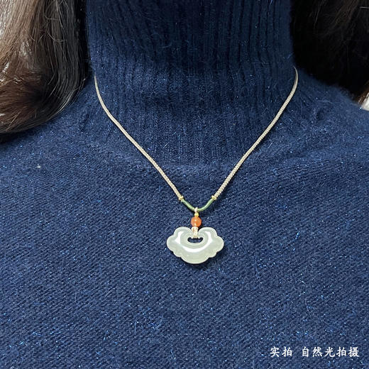 新款《事事如意》平安锁  来自新疆和田白玉  天然好玉  匠心打造  送给心尖上的你 商品图2