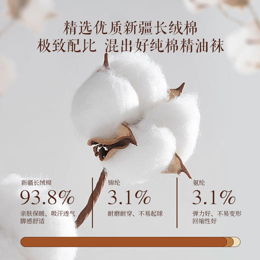 花里家花小婵防臭精油袜女士秋冬季纯棉袜子男抗菌润肤中筒袜冬袜 商品图4