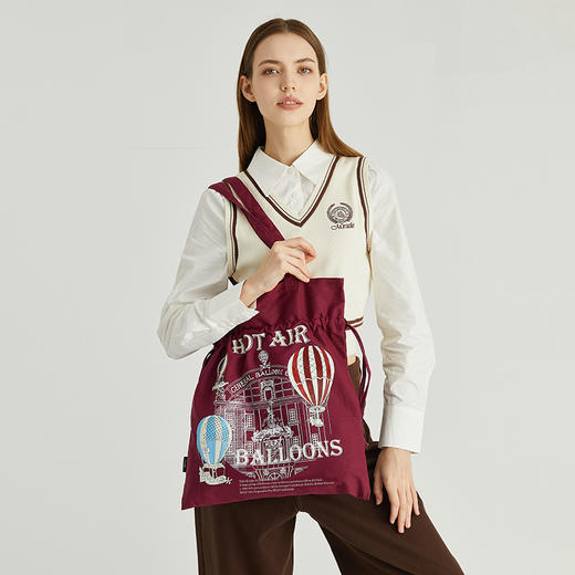 大英博物馆欧洲文化艺术系列 热气球轻便休闲抽绳单肩包 商品图1