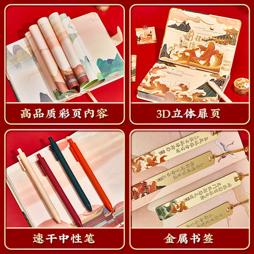 【女神节礼物 国风礼盒套装】锦鲤本礼盒 好运连连 女神节三八节 好运礼物 龙年大吉 好事成双 财运滚滚 情人节礼物-NSJ01 商品图4