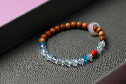 JSNM0134°老料金丝楠木|海宝蓝手串 商品图2
