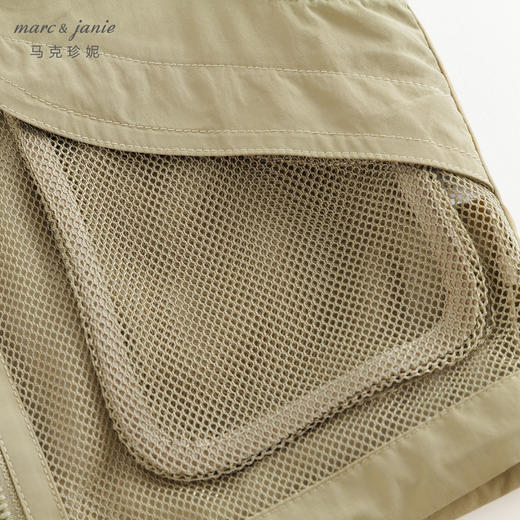 马克珍妮男童城市户外网眼拼接马甲儿童立领上衣春装新款240010 商品图4