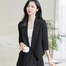 剩S/M/XL/XXL/L 米思阳2026春季新款简约气质白色西装外套宽松醋酸透气上衣女0893