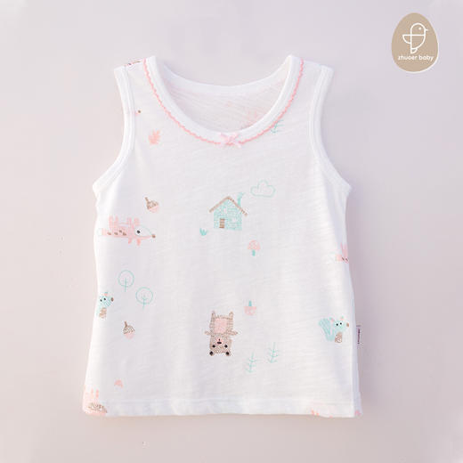 【四季背心】卓儿宝宝A类无袖薄款背心家居服打底背心适合3个月-6岁 商品图13