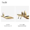 heelz设计师手工鞋履 ｜BAMBOO竹叶鞋小猫跟Slingback两穿50mm 商品缩略图3