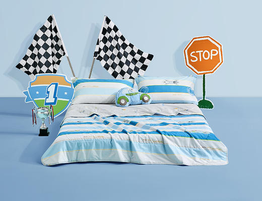 罗莱 萌趣 A类抗菌全棉纤维被-夏 最高时速 商品图0