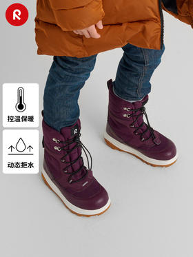 reima男女儿童户外雪地靴大童冬季新款拒水加绒保暖高帮靴鞋