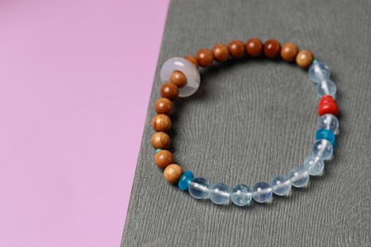 JSNM0134°老料金丝楠木|海宝蓝手串 商品图3