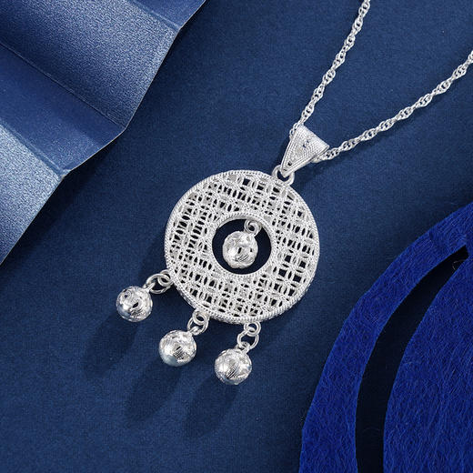 子佩集S990银【清音流年】吊坠【MXDZ023】花丝(不含链)三球圆圈2402 商品图2