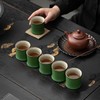 节节高升杯粗陶品杯竹绿色茶杯竹绿釉主人杯茶具套装竹节小杯子 商品缩略图3