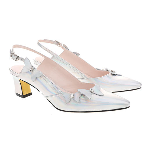 sheme蝶雨彩虹系列进口漆皮水晶蝴蝶结点缀优雅时尚女士单鞋可定制 商品图14