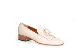 豪麟名鞋奥莱进口迪嘉女鞋乐福鞋牛皮革M1620P杏色  原价4260元