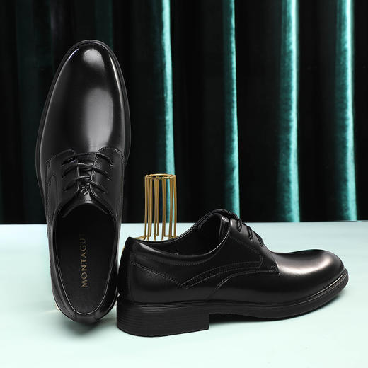 24年【精选牛皮】男鞋尖头系带男士皮鞋正装英伦风商务皮鞋德比鞋 商品图6