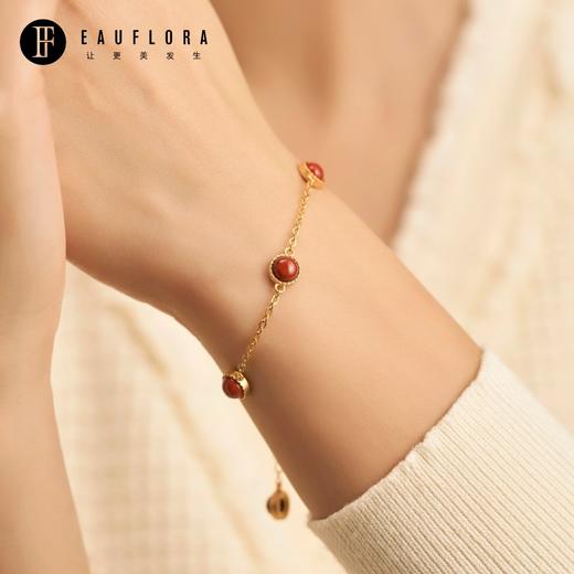 『鸿运』古法S925南红手链 商品图1