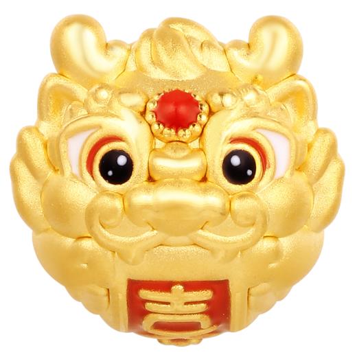 福运兴龙 有龙则灵 足金龙转运珠国潮中国风黄金生肖龙宝宝礼物MEMORA诗普琳HP561401 商品图5