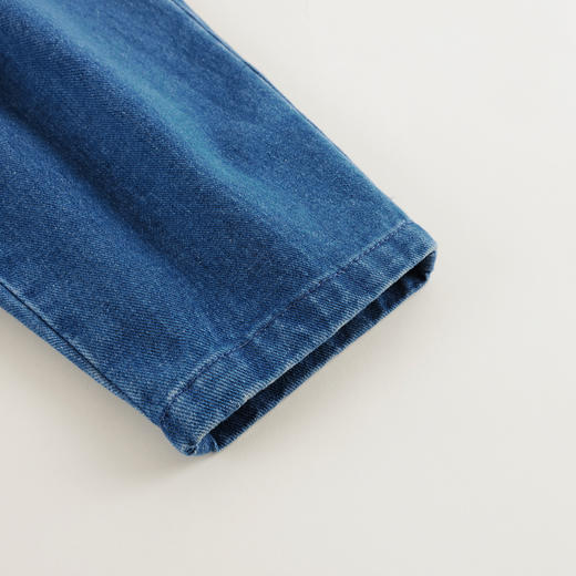 【马克珍妮 芦芙】女童宽松百搭牛仔萝卜裤儿童纯棉裤子春240135 商品图3