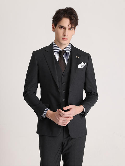 callisto深灰色全羊毛西服 STBWJ051C 商品图0