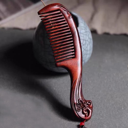 紫檀手柄梳° 梅花 商品图0