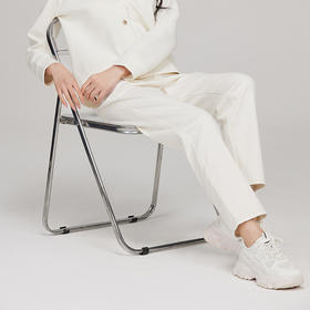 素道有机彩棉 纯色女士牛仔裤 白色长脚修身牛仔长裤 2024新款