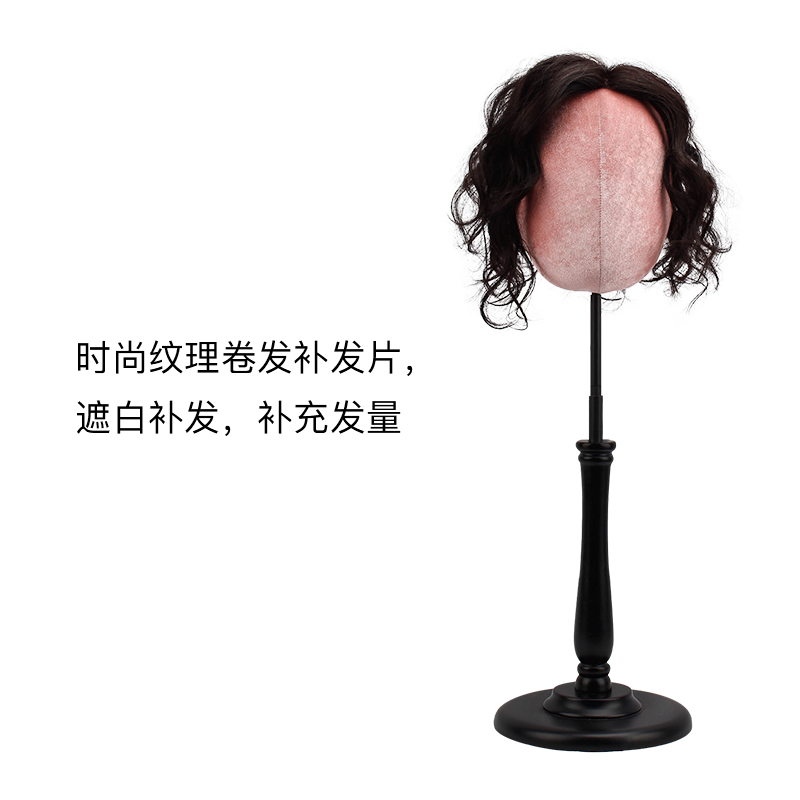 Rebecca瑞贝卡假发女短卷发发片全真人发全手织蓬松一片式补发片