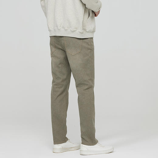 素道有机彩棉 灰色男士牛仔 修身版型2024年新款 直筒牛仔裤 商品图1