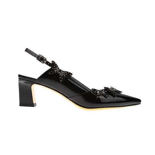 sheme蝶雨彩虹系列进口漆皮水晶蝴蝶结点缀优雅时尚女士单鞋可定制 商品图5