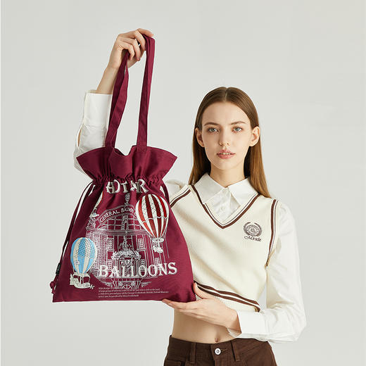 大英博物馆欧洲文化艺术系列 热气球轻便休闲抽绳单肩包 商品图2