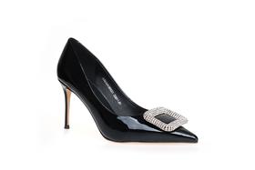 豪麟名鞋奥莱迪嘉女鞋皮鞋牛移膜革DJHJA41WP021黑色  原价1960元