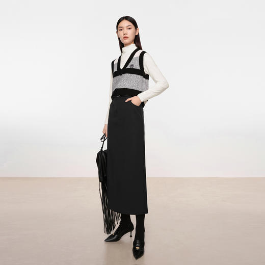 【特惠不退货】伊芙丽冬白色百搭中领长袖打底衫1EA101151 商品图3